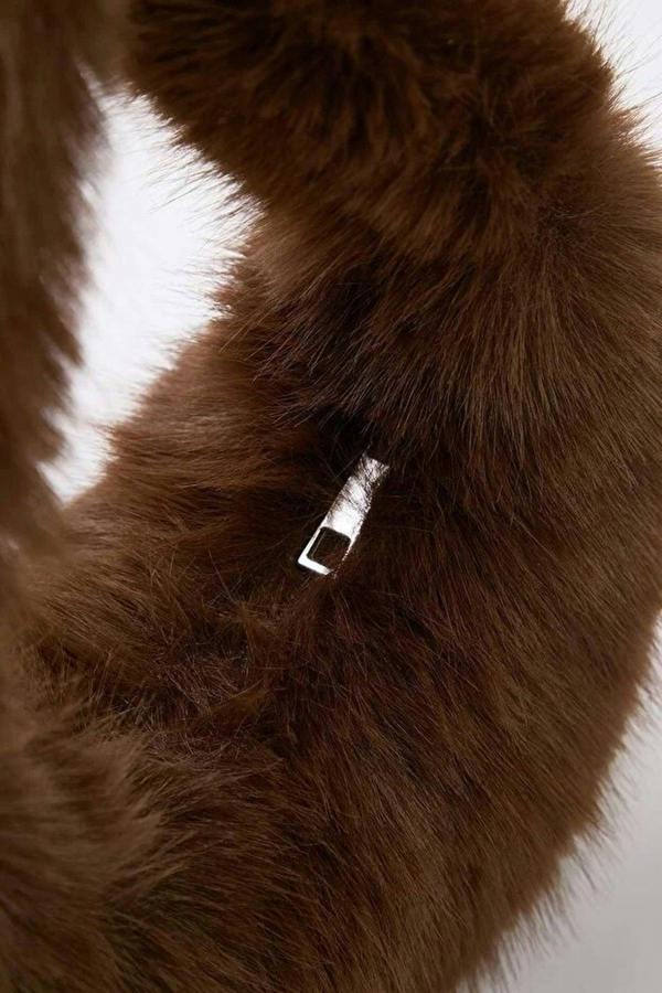 WOVCOR Faux Fur Women's Hand and Shoulder Bag
