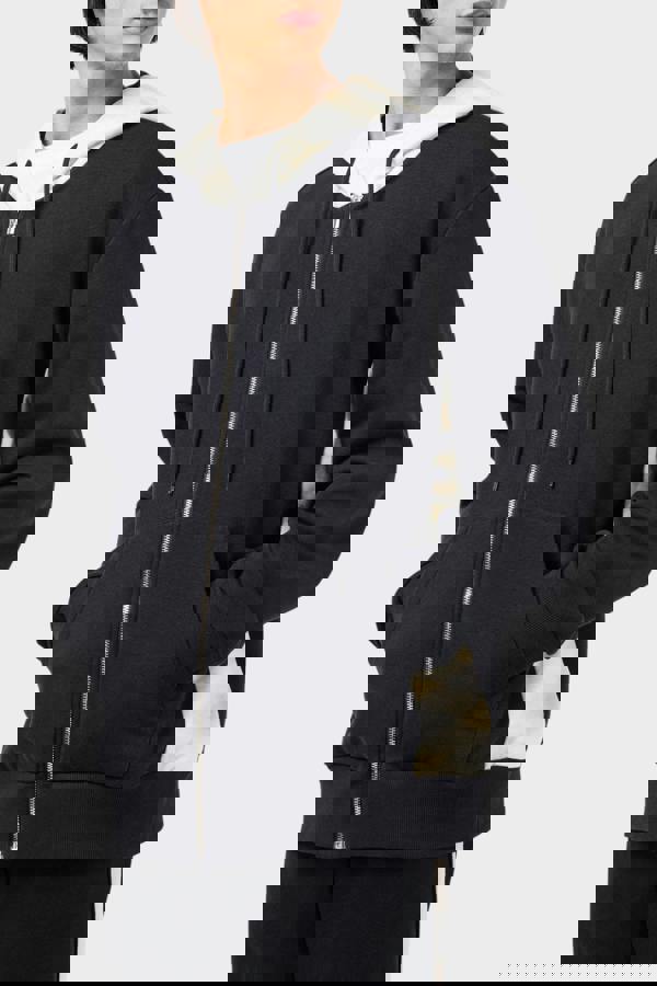 Missoni Hooded Zip Sweatshirt Black White