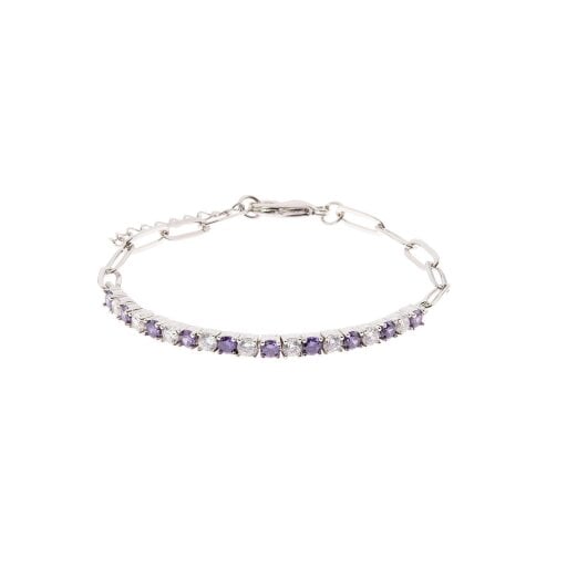 Cachet London Ella Silver Tanzanite Tennis Bracelet