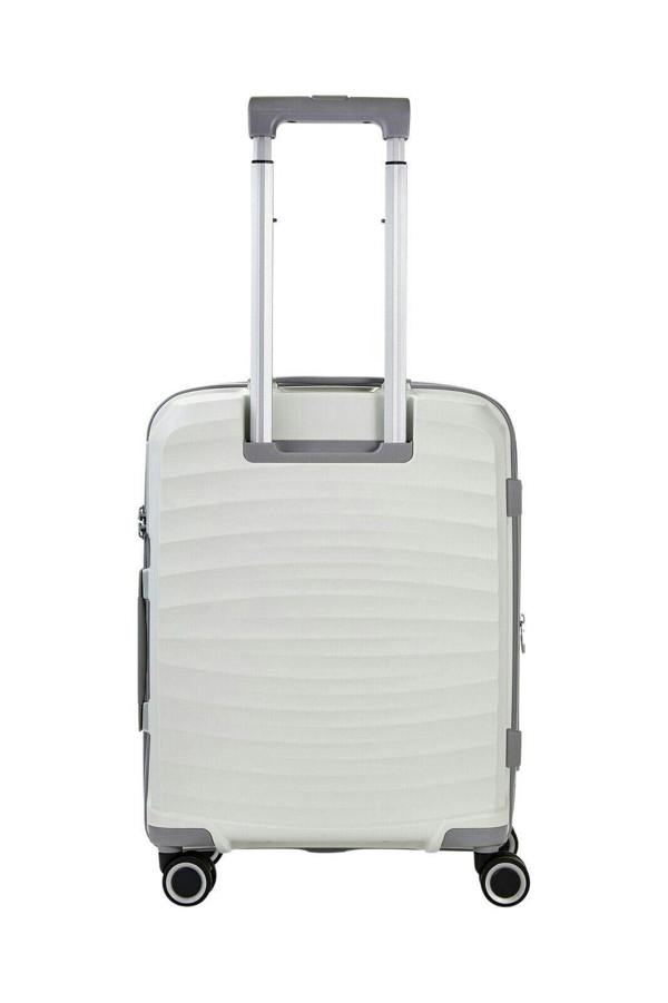 Rock Luggage Hard Shell Classic Suitcase 8 Wheel Cabin Luggage Trolley Travel Bag