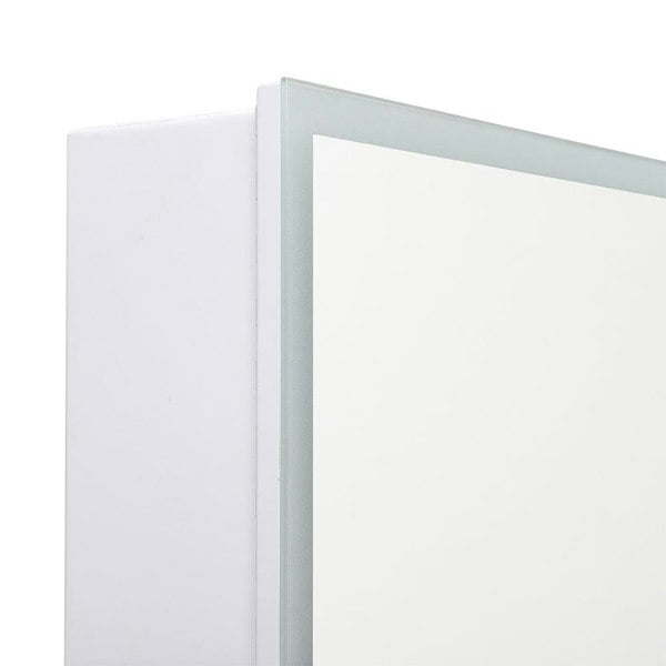 Modern Rectangular LED Bathroom Mirror with Wall Mount Cabinet Bathroom Mirror Cabinets Living and Home