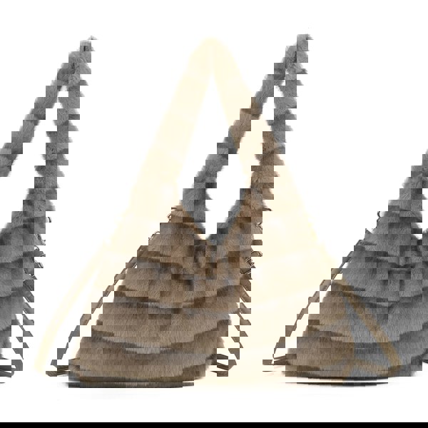 Kitise Cozy Faux Fur Hobo Soft Textured Tote Shoulder Bag