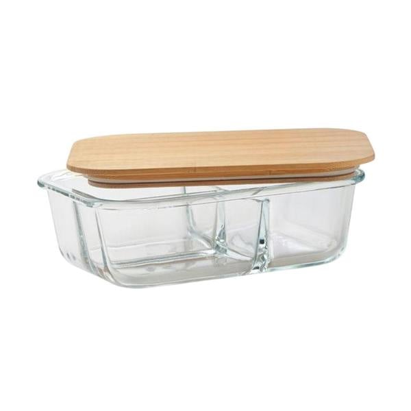 MidOcean Tundra 3 Bamboo Glass Lunch Box - Transparent - 