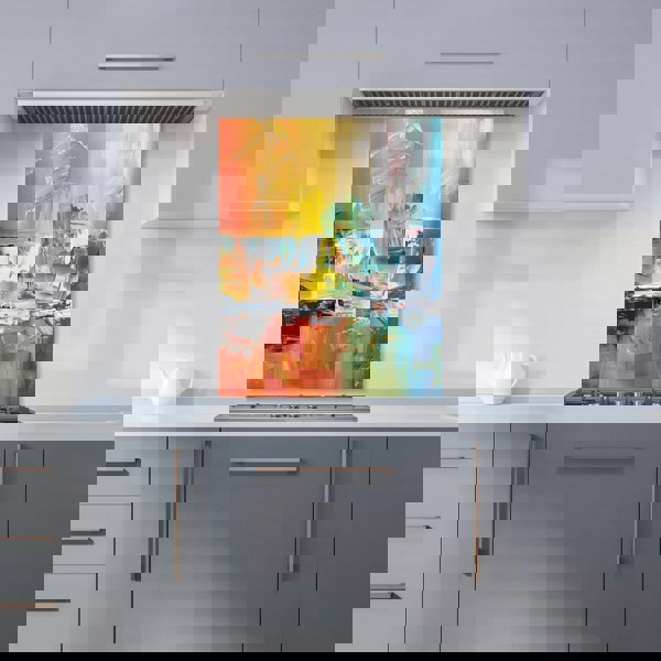 Warren Reed - Designer Impressionist's Palette: Colorful Abstraction Kitchen Splashback