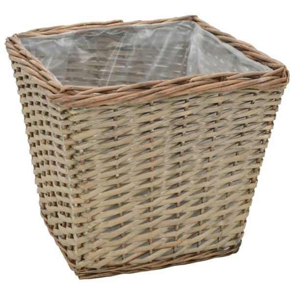 Berkfield Raised Bed 3 pcs Wicker with PE Lining