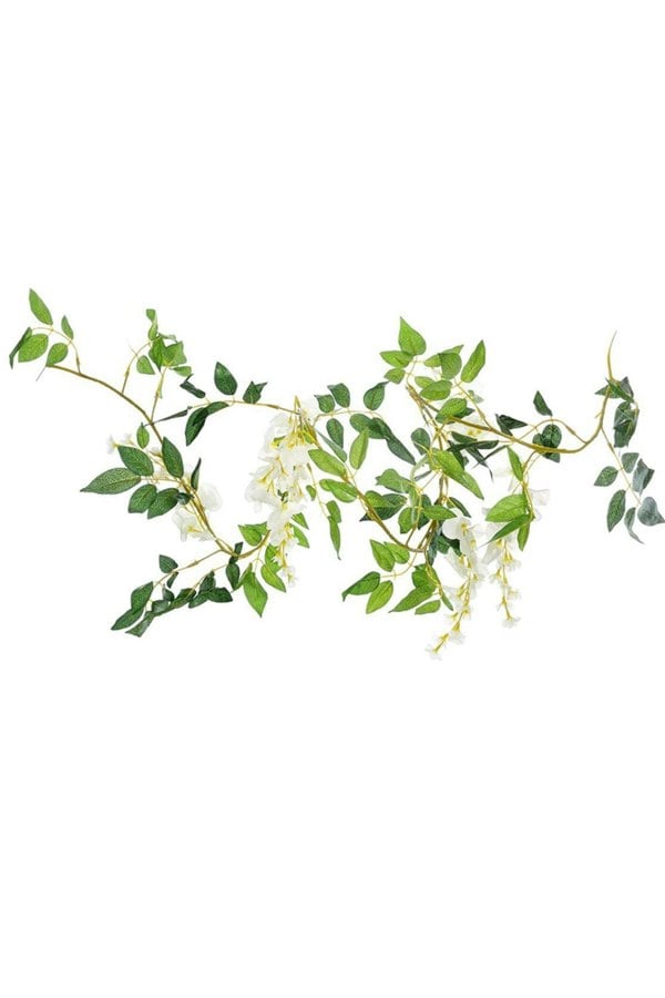 Living and Home 2 Pcs Artificial Wisteria Flowers Garland Decoration