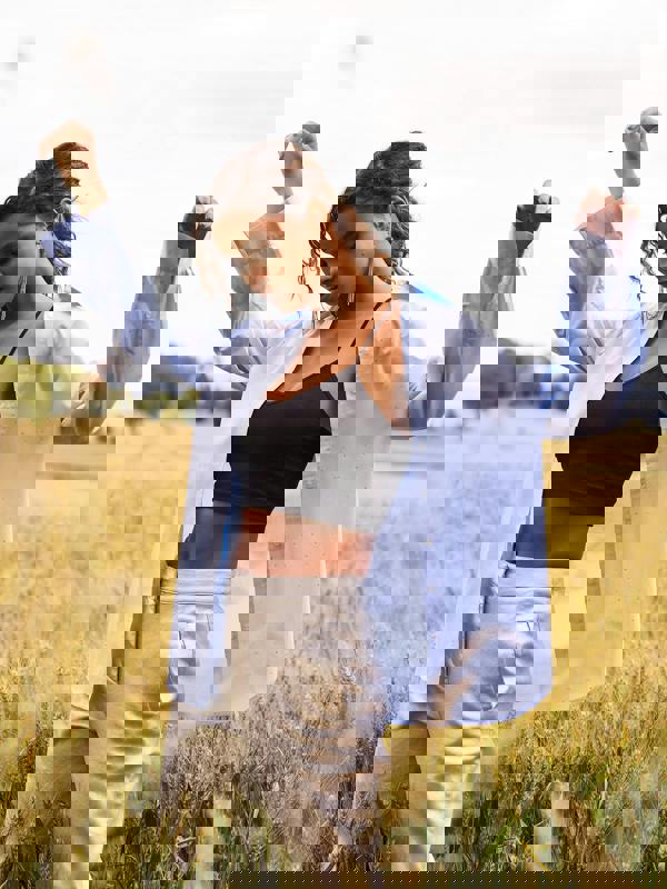 GWD Jessy Silver Coated Denim Wide Leg Jean | GWD Clothing