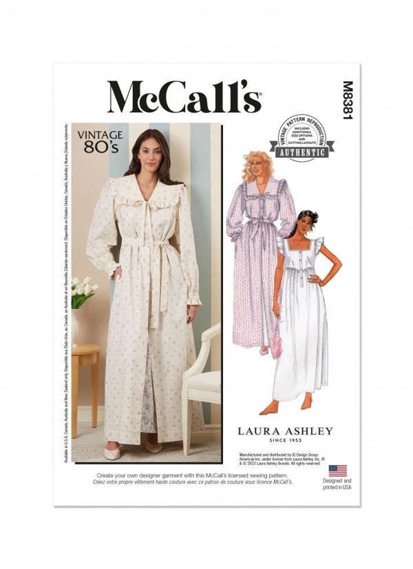 McCalls 8381 Paper Sewing Pattern – Women's Pyjamas, Size XS-L, Intermediate