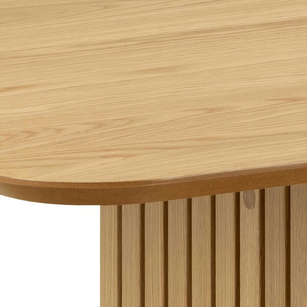 Wyld Haus Twillbury Oak Rectangle Dining Table Slatted Legs