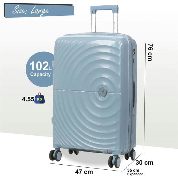 Snowball Expandable Hard Shell 8 Wheels Luggage Travel Cabin Suitcase Set