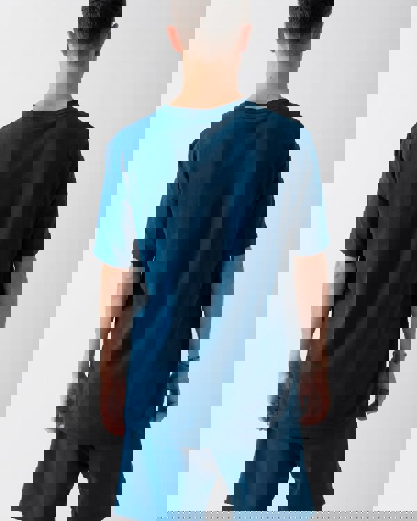 BOSS Green Tee 8 Mens Graphic Print T-Shirt - Open Blue 494