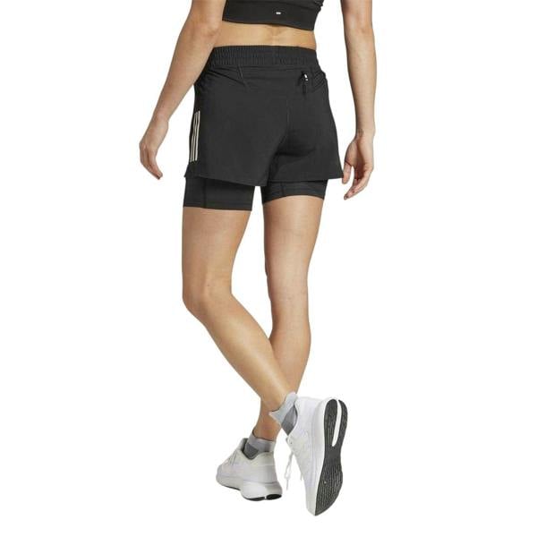Adidas Womens/Ladies Own The Run 2 in 1 Running Shorts - Black - 