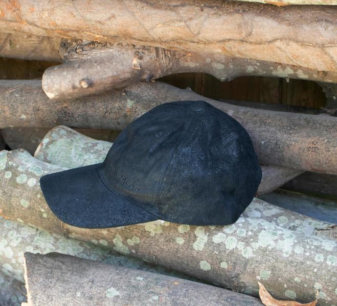 Wombat Leather Wombat Hiker Distressed Leather Baseball Hat – Black