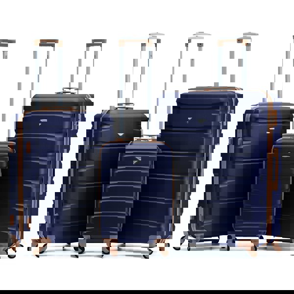 Flight Knight Set of 3 Hard Shell Suitcase Cabin & Check in Cases with TSA Lock