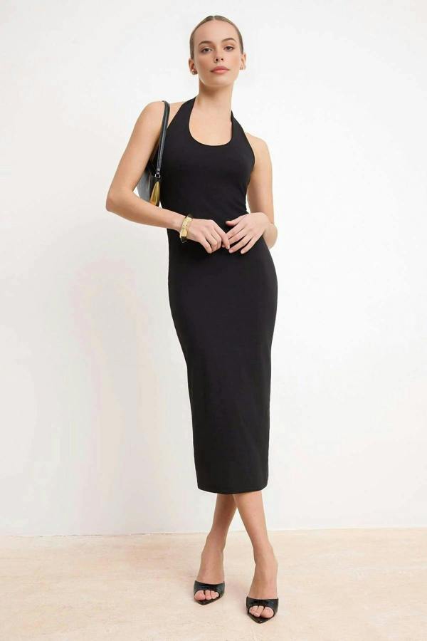 WOVCOR Bodycon Midi Dress