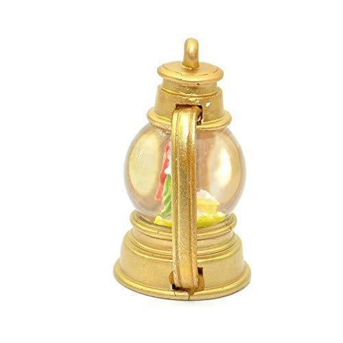 Small Gold Christmas Snow Globe Decoration with Nativity Scene in Lantern Style image 3