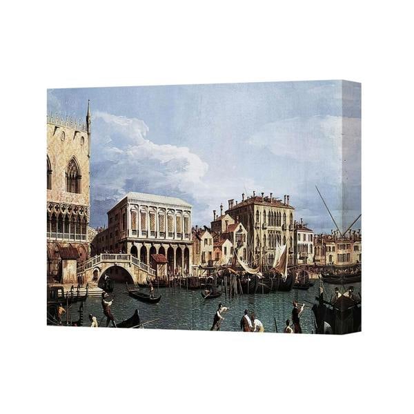 Benjamin Tate Design Venetian Canal Scene Canvas Wall Art Painting Reproduction