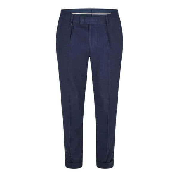 Boss Mens Genius Pleated Chinos - Blue - 