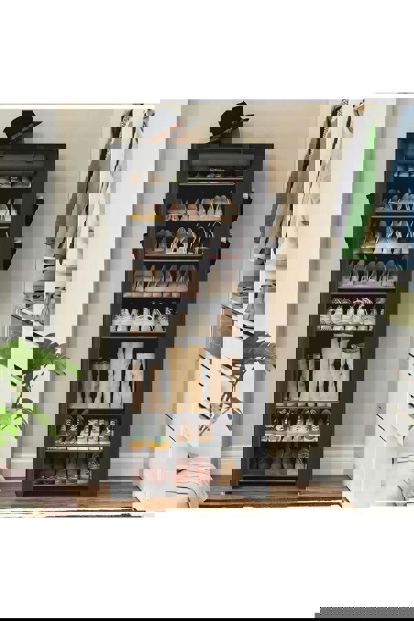 Living and Home 10 Tier Simple Dustproof Multi-Layer Fabric Storage Artifacts Shoe Rack w/ Door