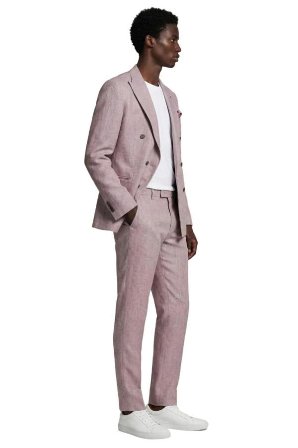 Harry Brown London Giacomo Slim Fit Double Breasted Suit Jacket