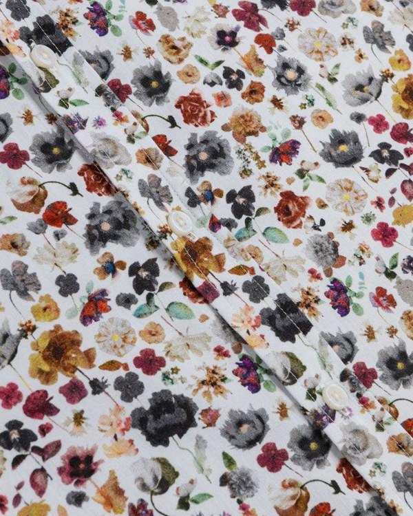 Steel & Jelly Limited Edition White Multi Floral Slim Fit Shirt