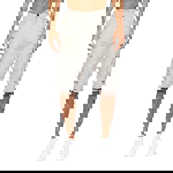 Crosshatch Mens Jamstar Cargo Shorts - Light Grey