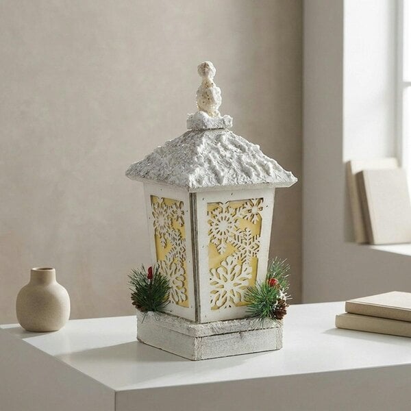 Garden Greatness Wooden Battery Operated LED Lantern Light