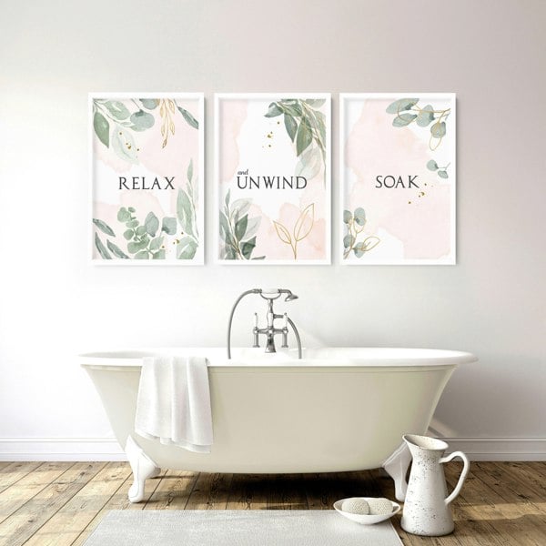 Bathroom decorative accessories uk | Set of 3 art prints