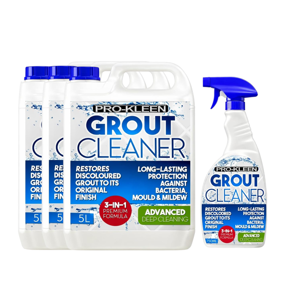 ProKleen 15L + 750ml Pro-Kleen Tile Grout Cleaner Restorer Reviver for Kitchen and Bathroom