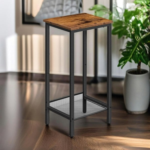 Rafaelo Mobilia Bedside Table with Adjustable Mesh Shelf