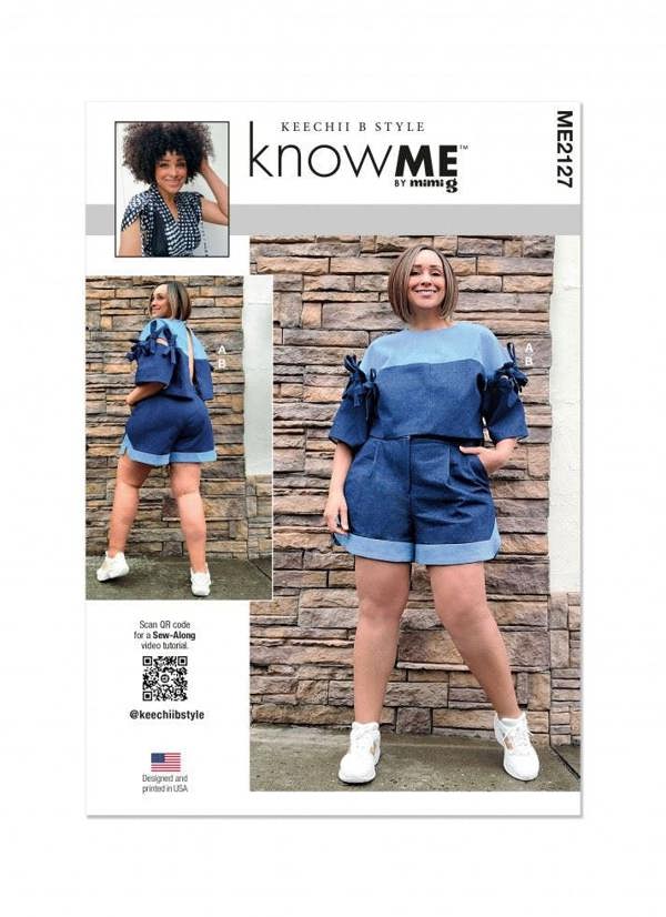 Know Me Sewing Pattern 2127, Tops, Shorts for Women, AA (10-12-14-16-18) - Intermediate