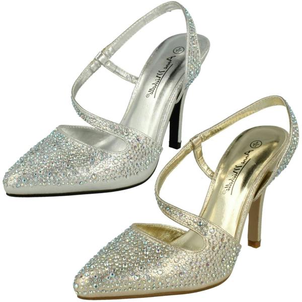 Anne Michelle Ladies Anne Michelle Sling Back Evening Shoes