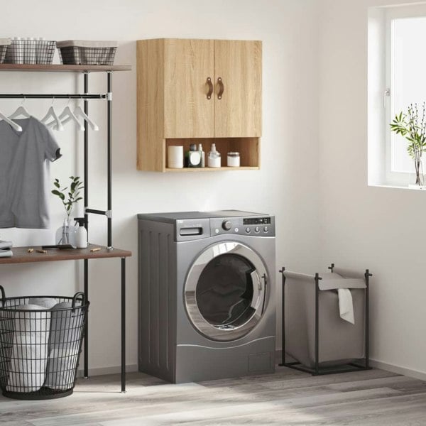Berkfield Wall Cabinet Sonoma Oak 60x31x70 cm Engineered Wood