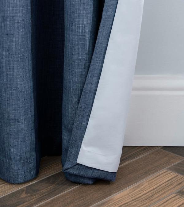 Smart Living Linen Look Blackout Eyelet Curtain - Navy