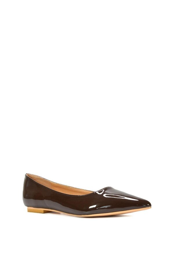 XY LONDON Slip on Pointed Toe Flat Ballerina Pump Shoes