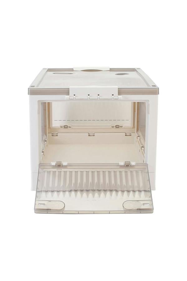 Living and Home Transparent Plastic Closet Wardrobe Organizer Toys Snacks Clothes Folding Storage Boxes