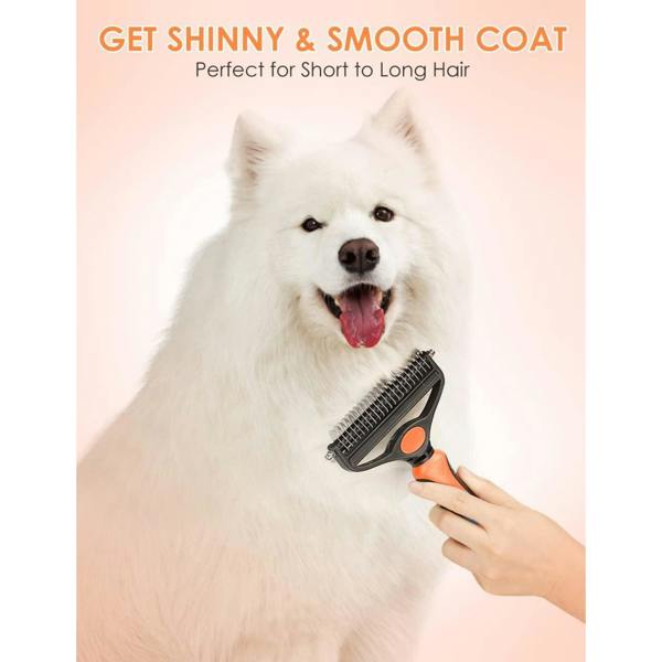 Dyzi Professional 2-Sided Dog & Cat Grooming Brush Orange