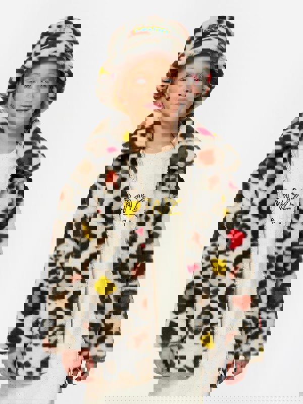 KENZO KIDS KENZO Girls Faux Fur Coat in Multicolour