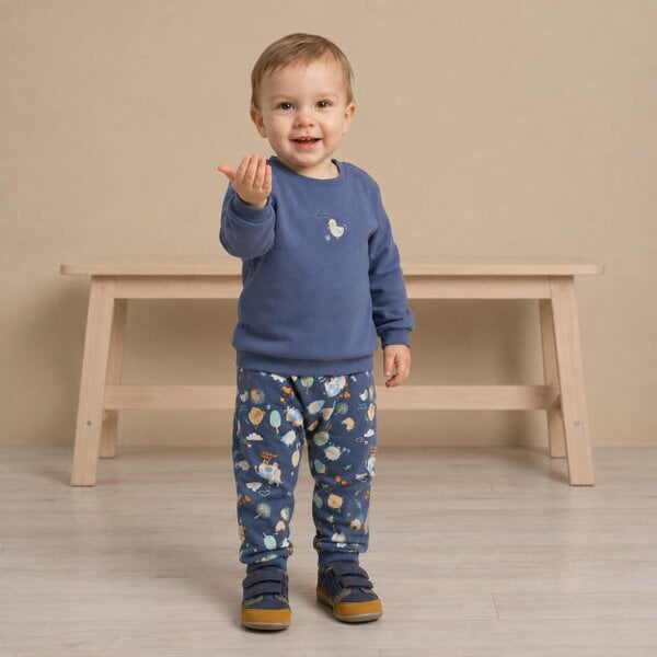 Mini Cuddles Farmyard Friends T-Shirt & Joggers (Navy)