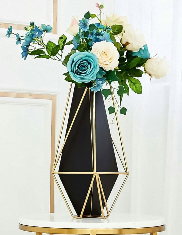 ANYHOUZ 39cm Gold Black Luxury Tabletop Home Decor Modern Art Living Room Display House Decorative Crafts Metal Ornaments