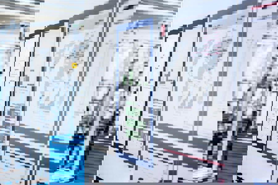 Durable DURAFRAME Magnetic Signage Frame for Metal | 5 Pack | A3 Silver