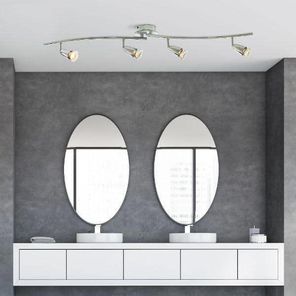 Pagazzi Lighting Lucca 4 Light Chrome Ceiling Spotlight Bar