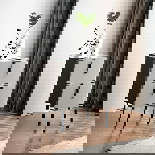 Ditzel Bedside Table, Light Grey-Weilai Concept-Weilai Concept