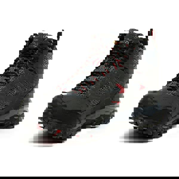 Regatta Mens Holcombe IEP Mid Hiking Boots - Traffic Black/Rio Red - 