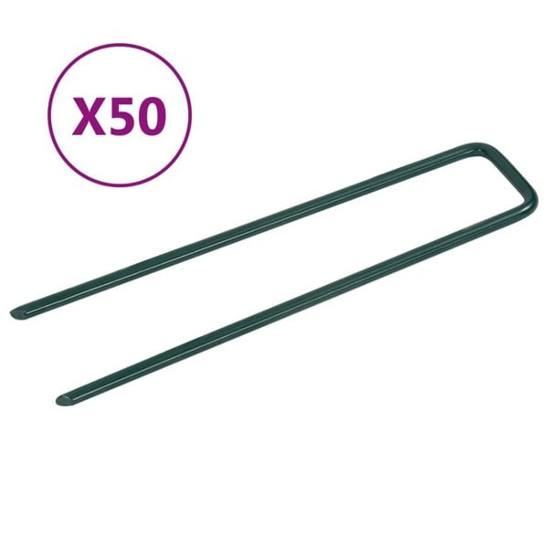 Berkfield Nails for Artificial Grass 50 pcs U-shape Iron