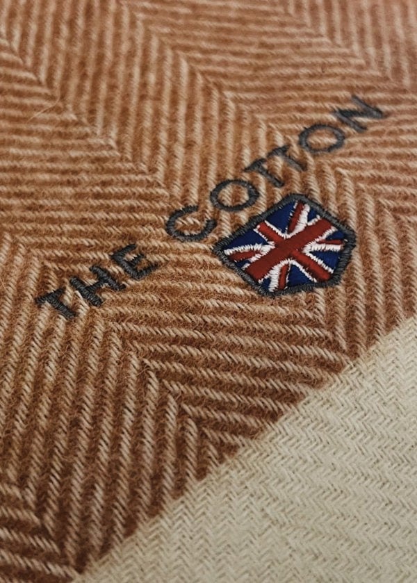 made in UK scarves for men - soft brown colour - The Cotton