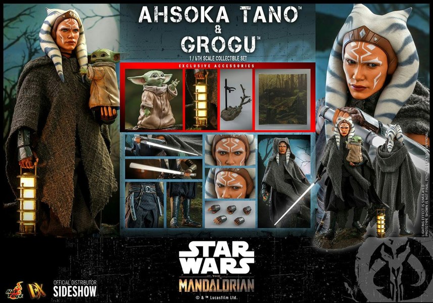 Hot Toys Ahsoka Tano and Grogu The Mandalorian Collectible Set 1:6 Scale Hot Toys 908145