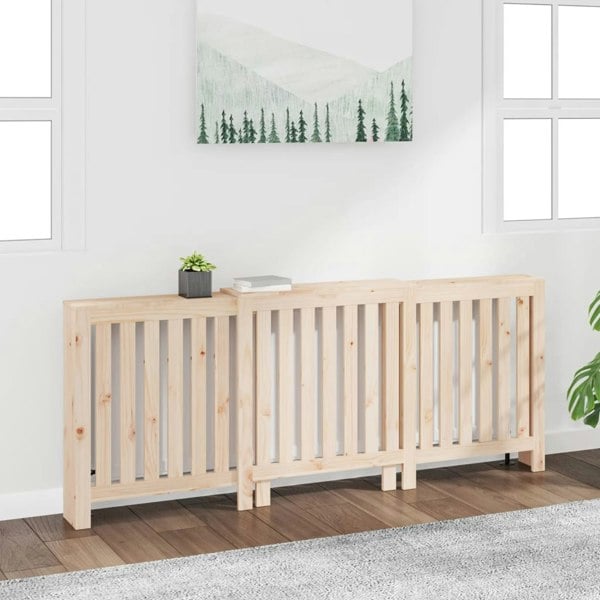 Berkfield Radiator Cover 210x21x85 cm Solid Wood Pine