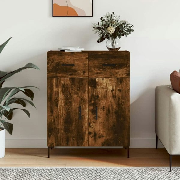 Berkfield Sideboard Smoked Oak 69.5x34x90 cm Engineered Wood