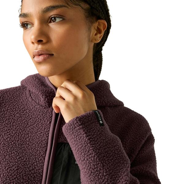 Dare 2B Womens/Ladies Firn Borg Hooded Fleece - Huckleberry - 